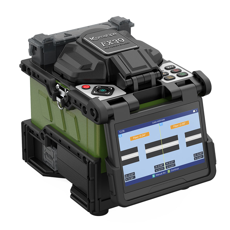 Fusion Splicer FX39 Fiber Optical Fusion Splicer with 6s Fast Splicing, Core Alignment Fiber Splicer with 7800mAh Large Battery Capacity, Automatic Fusion Splicer Plus 5000 Electrodes Life