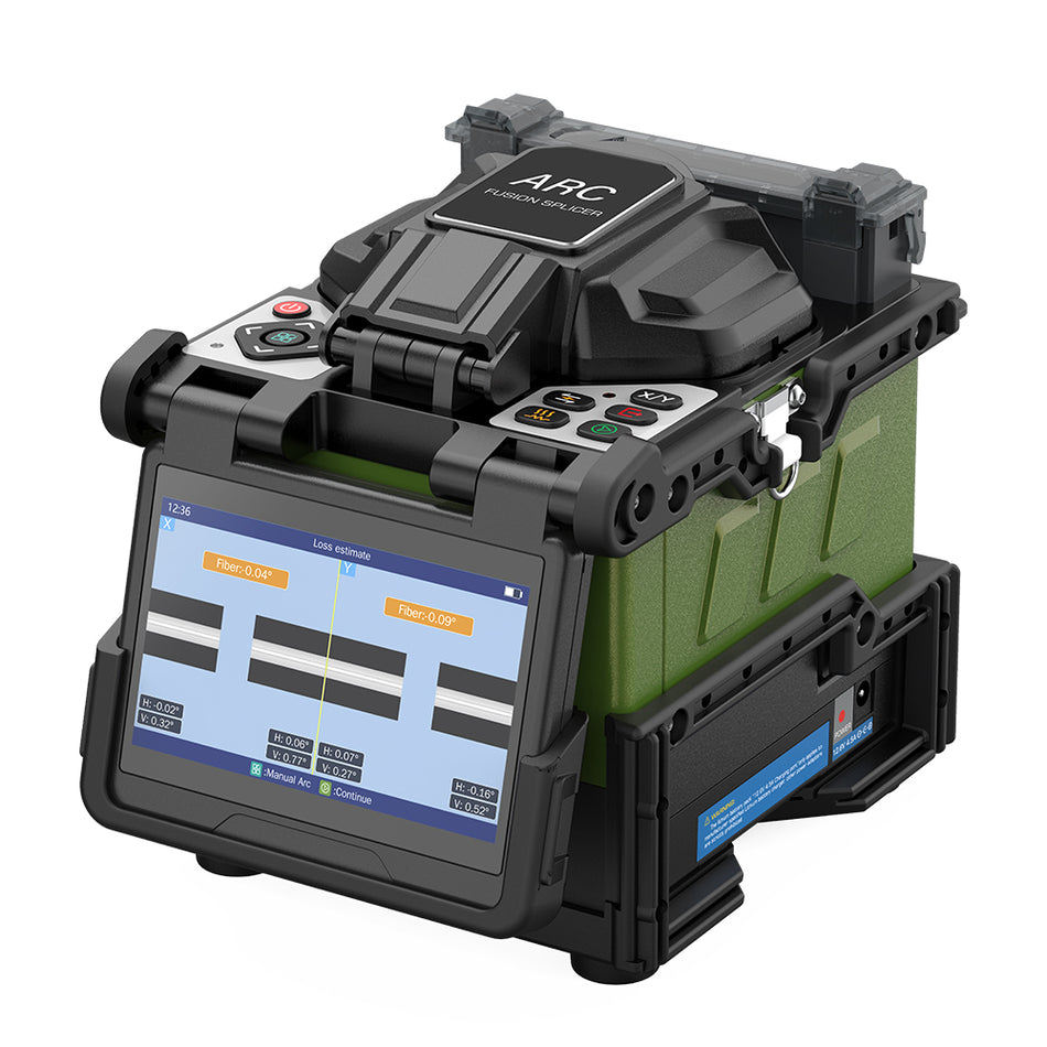 Trunk Fiber Fusion Splicer FX39 with 6 Motors Core Alignment Splicer, 4.3 Inch Optical Fiber Splicer with 6S Fast Splicing; 16S Heating, 0.01dB Splicing Loss