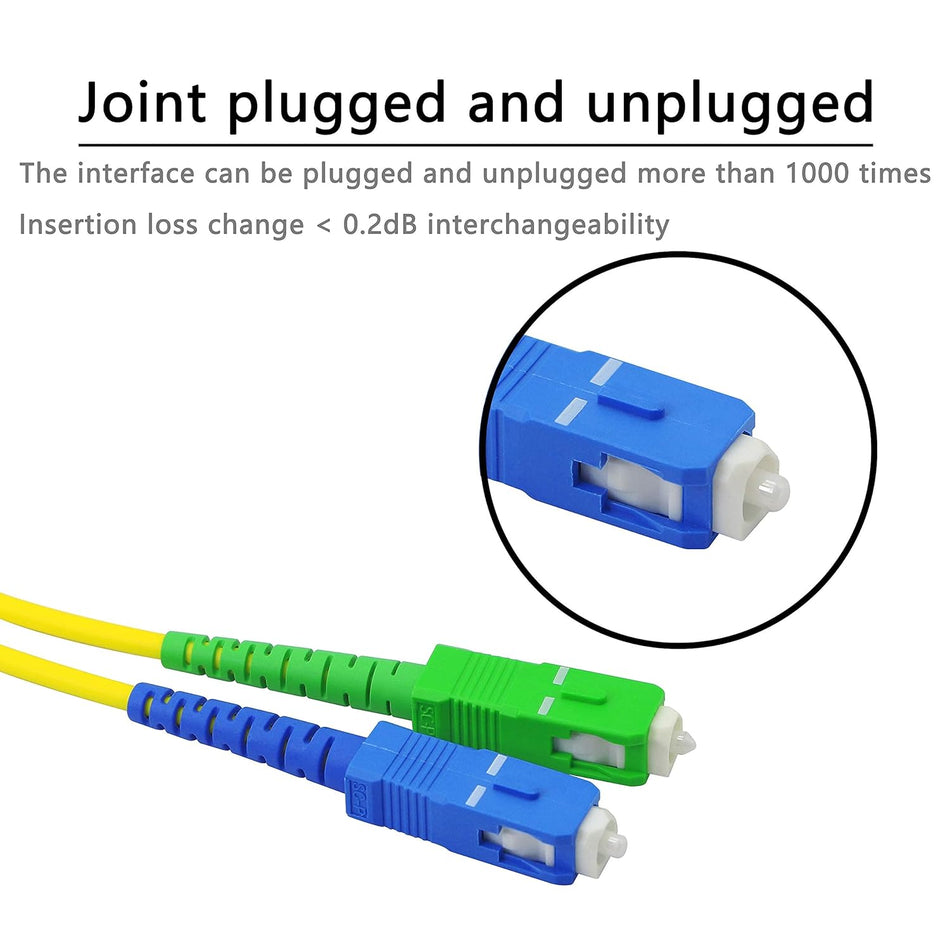 SC/APC-SC/UPC Singlemode Simplex Fiber Optic Patch Cord PVC/LSZH jacket 1/3/5/10 meters