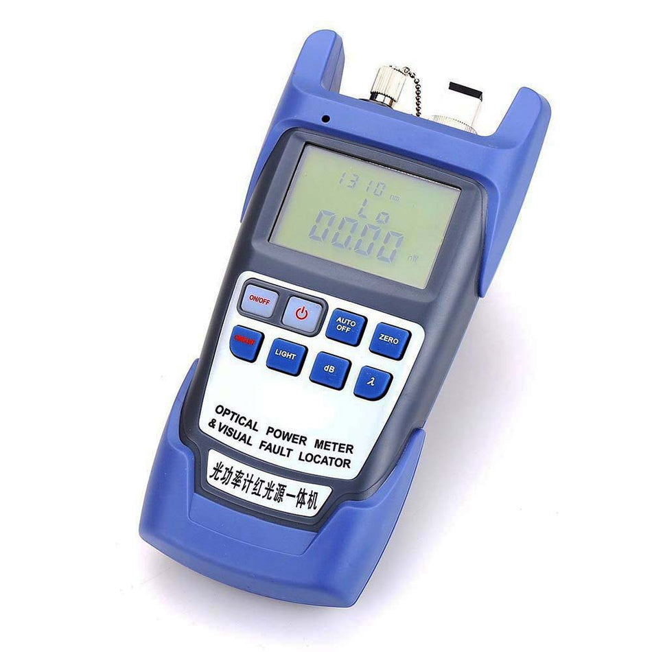 All-in-One Portable Handheld Fiber Optic Cable Tester, Visual Fault Locator & Power Meter, Sc and Fc Connector,Blue