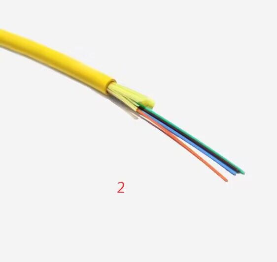 Indoor optical fiber cable single mode GJFJV 4/6/8/12/24/48 cores LSZH fiber cable 2km/roll